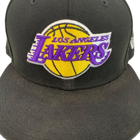 Mens NBA LA Lakers Black Cap New Era 9Fifty Snap Back OS NWT 7736 - Picture 6 of 7